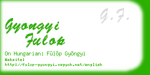 gyongyi fulop business card