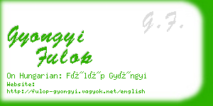 gyongyi fulop business card